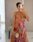 Claudia -™ Encantador vestido largo con estampado floral