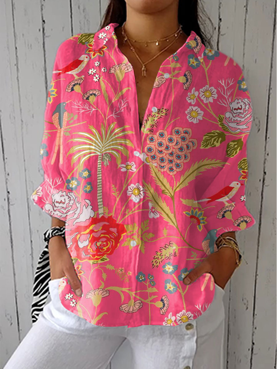Floriana | Blusa de flores tropicales
