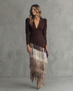 Clara | Vestido elegante de flecos