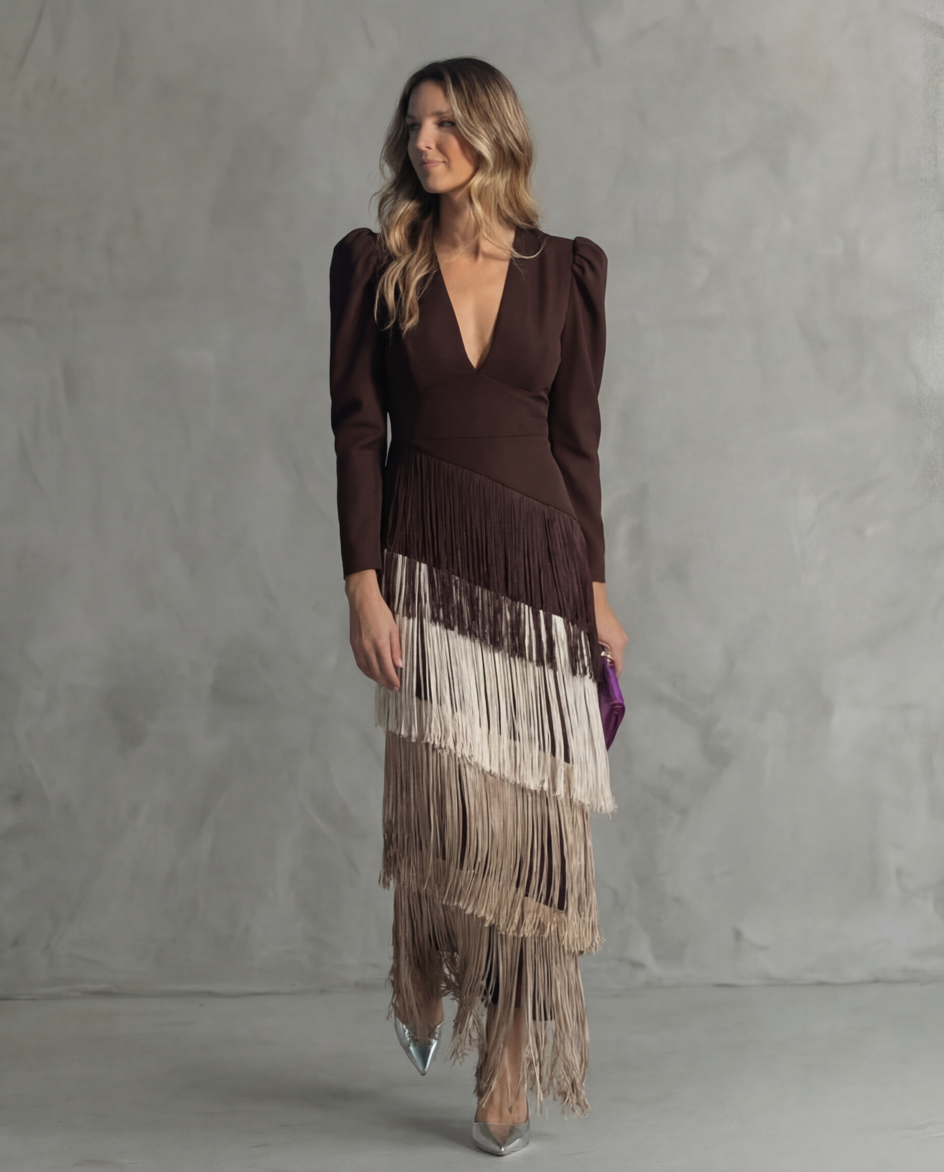 Clara | Vestido elegante de flecos
