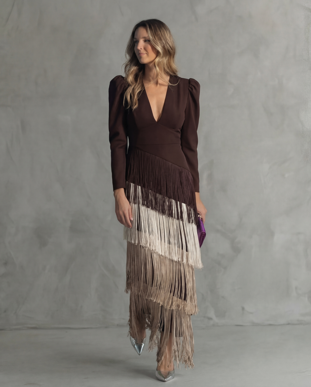 Clara | Vestido elegante de flecos