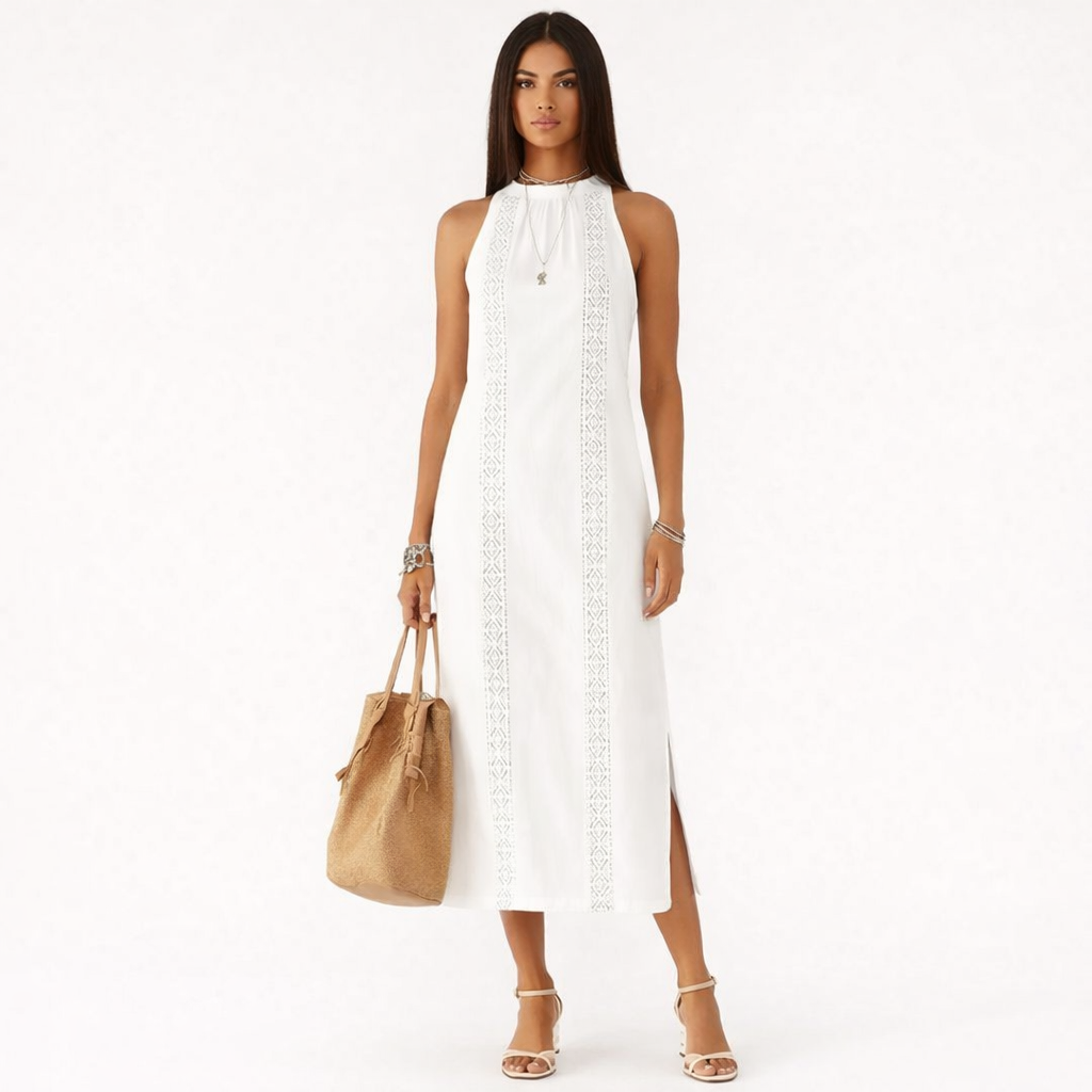 Rosa - Vestido midi de lino