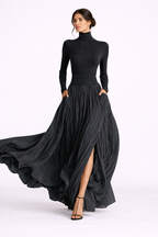 Raquel - Vestido maxi de cintura alta