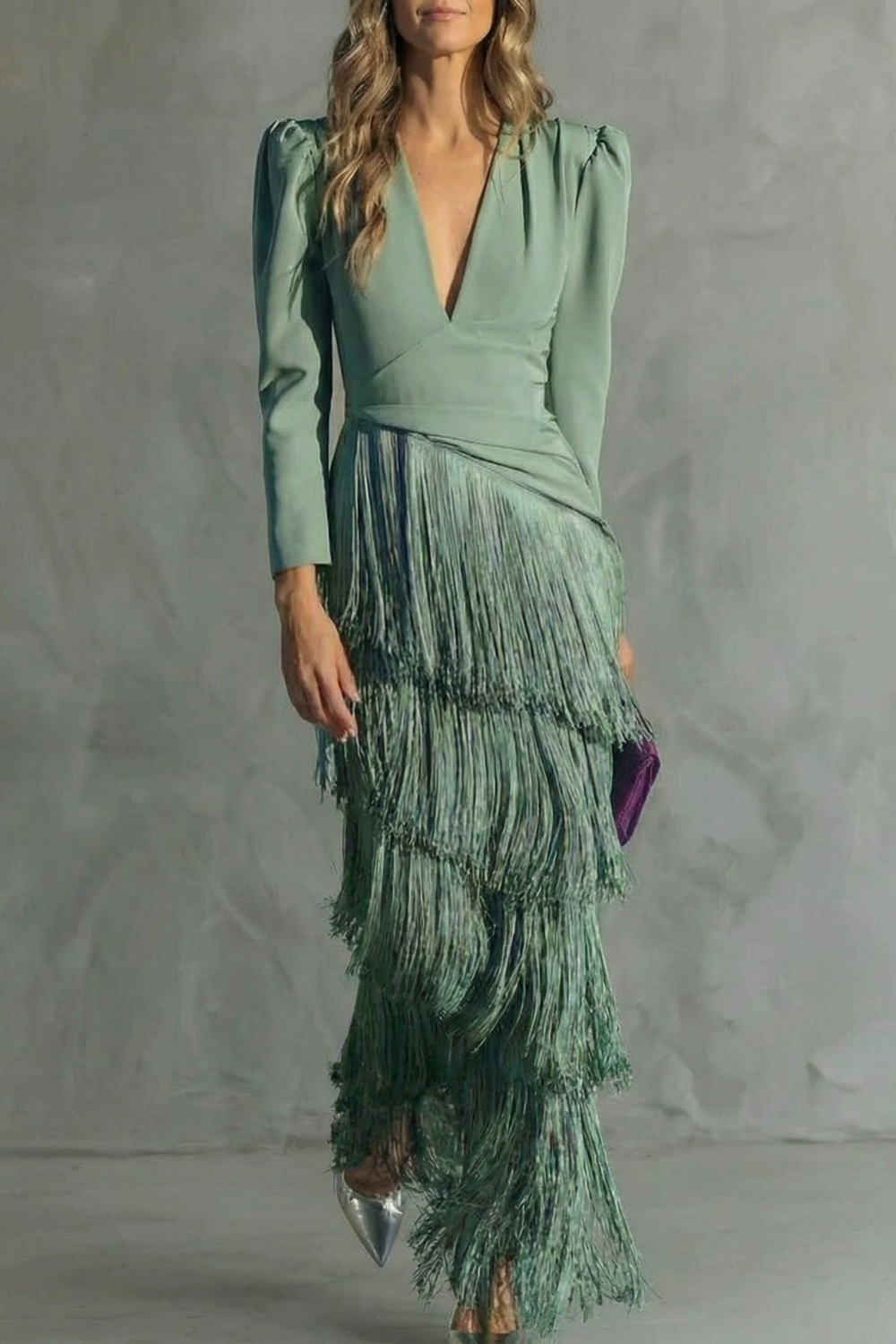 Clara | Vestido elegante de flecos