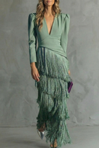 Clara | Vestido elegante de flecos