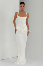Leonor | Vestido maxi de escote cuadrado