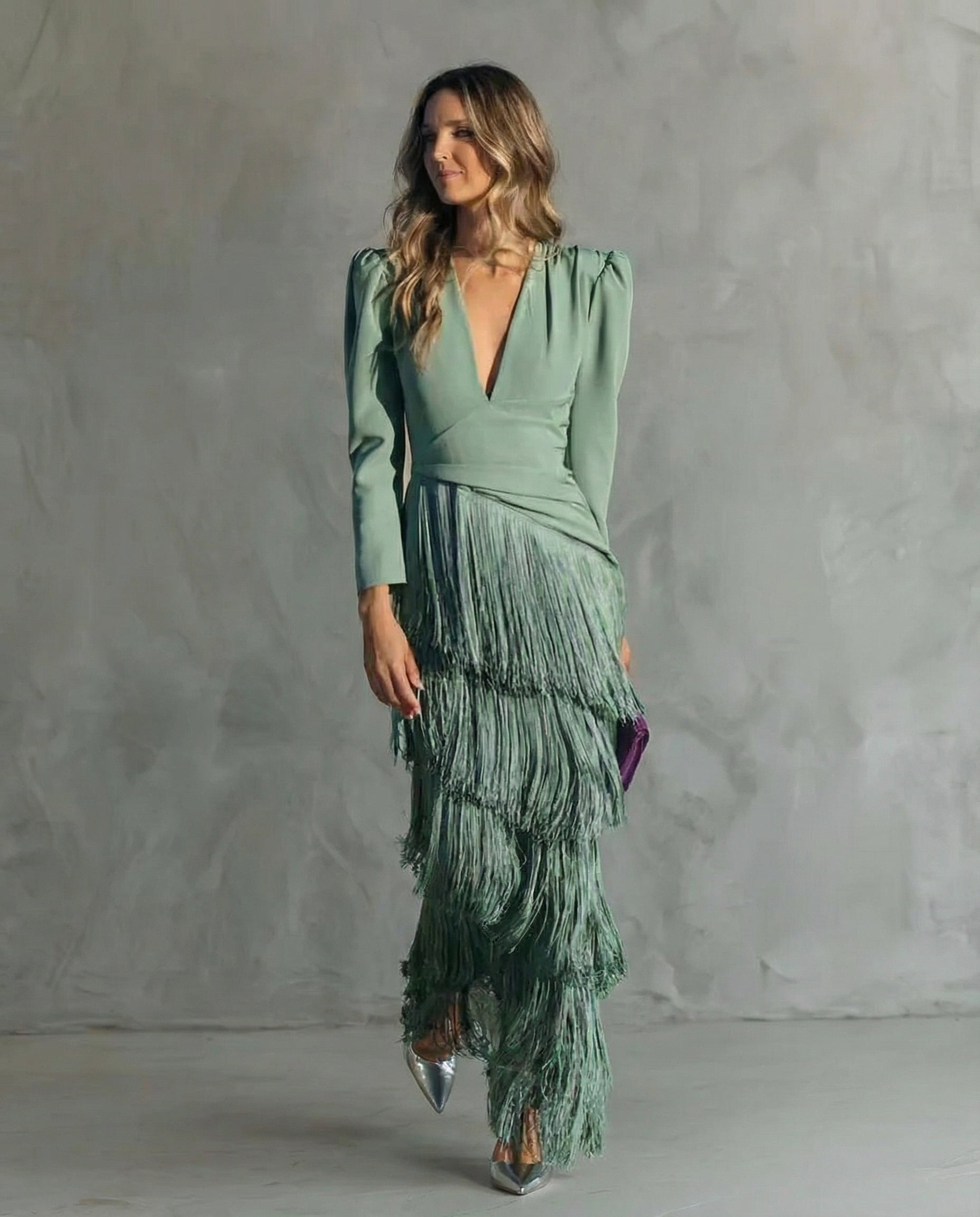 Clara | Vestido elegante de flecos
