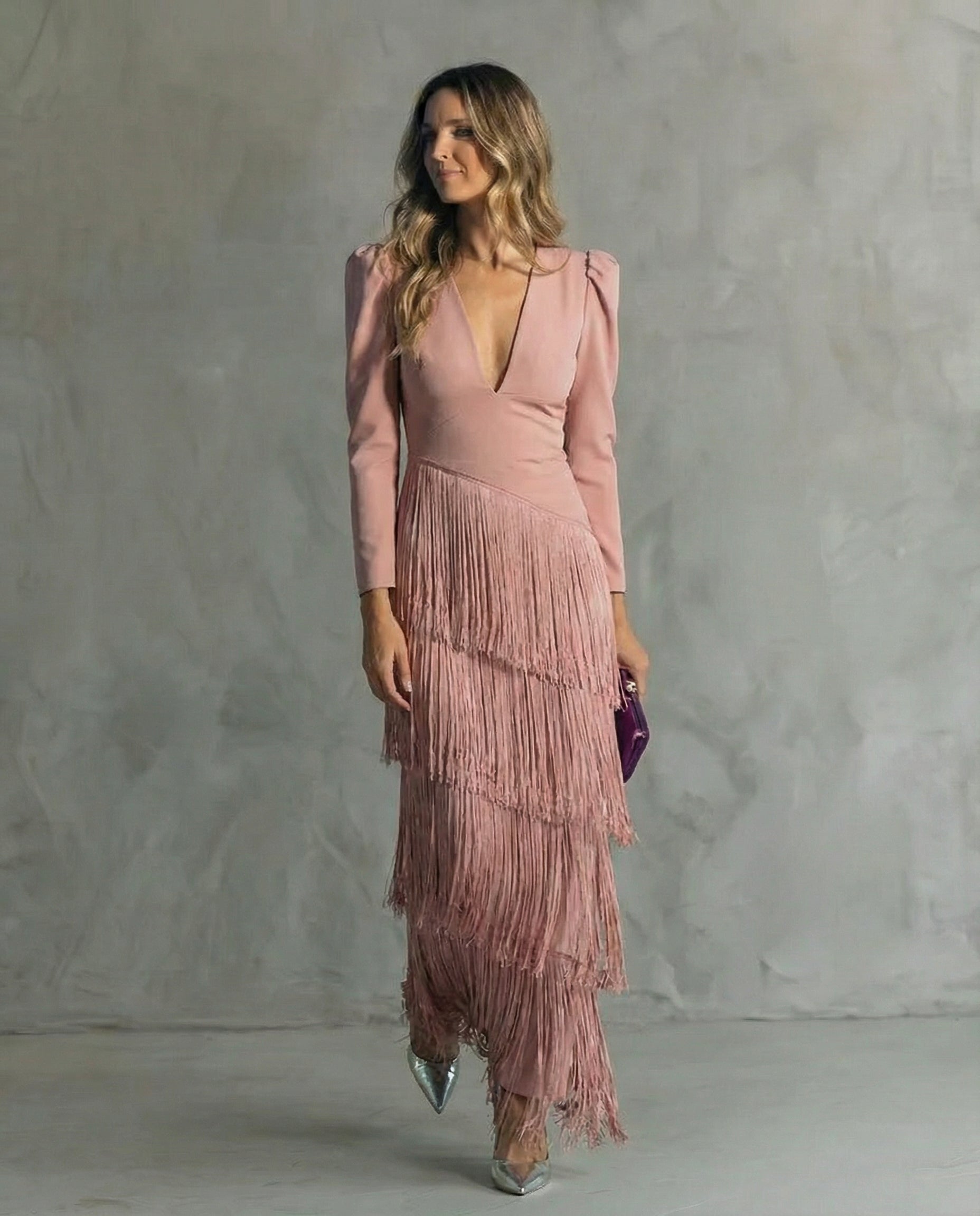 Clara | Vestido elegante de flecos