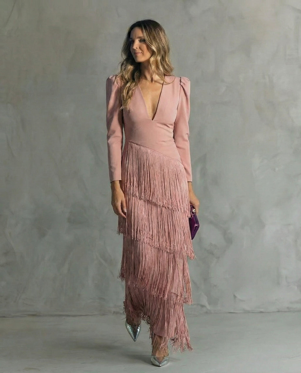 Clara | Vestido elegante de flecos