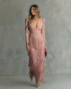 Clara | Vestido elegante de flecos
