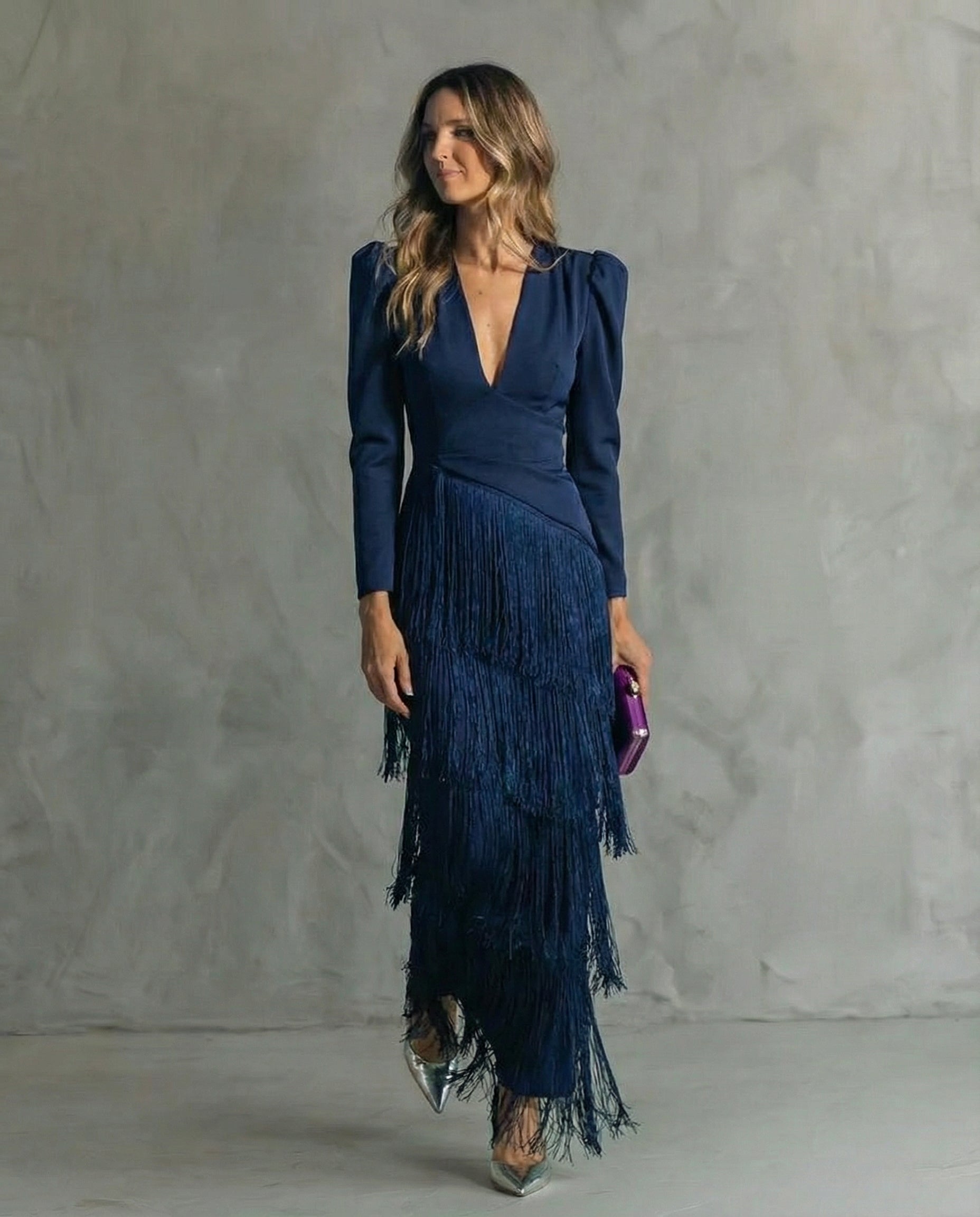 Clara | Vestido elegante de flecos