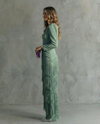 Clara | Vestido elegante de flecos