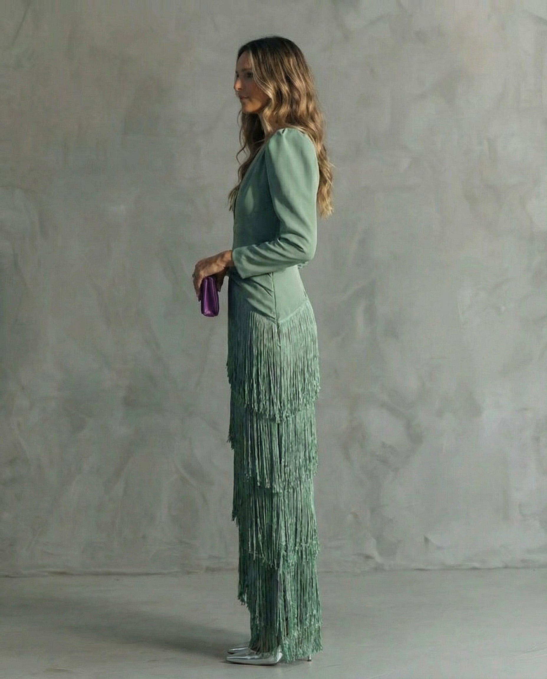 Clara | Vestido elegante de flecos