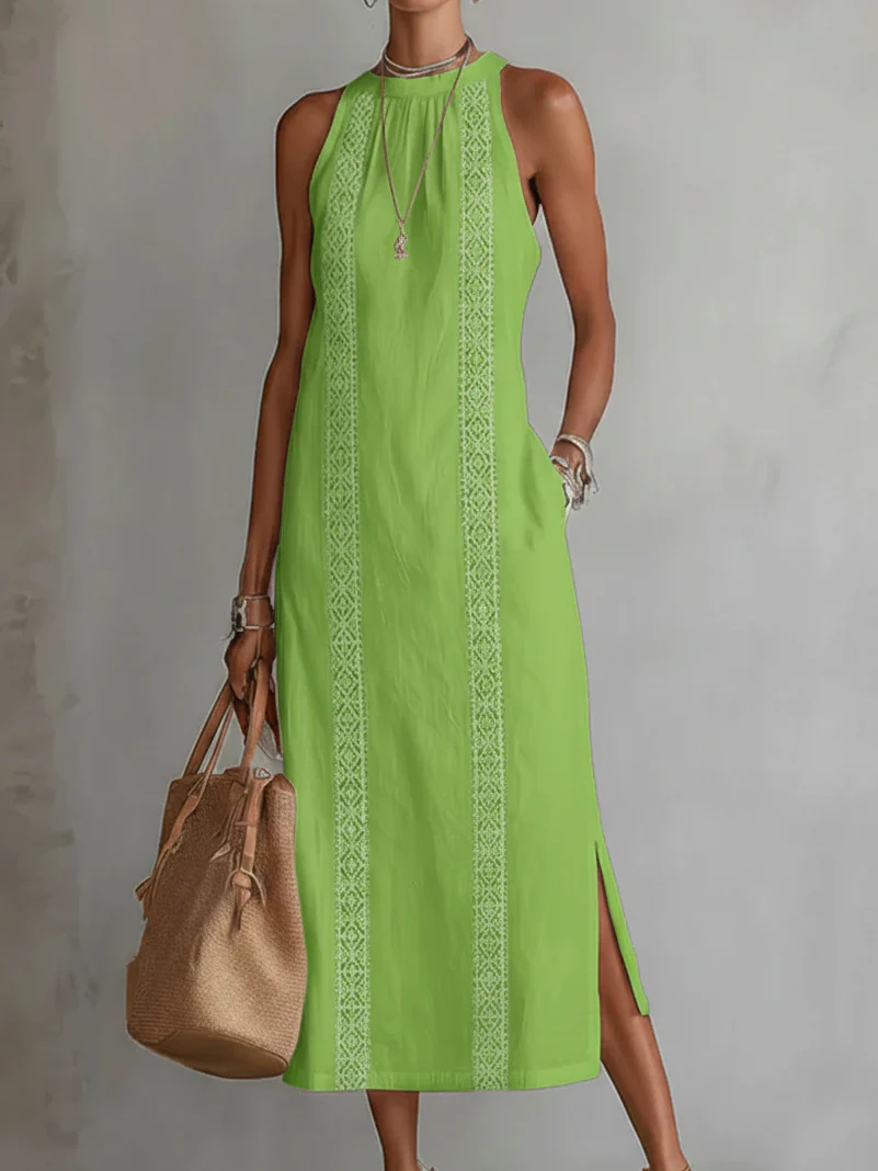 Rosa - Vestido midi de lino