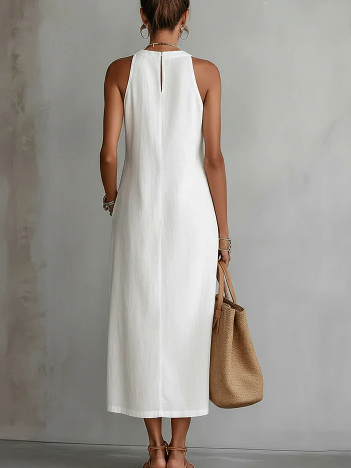 Rosa - Vestido midi de lino