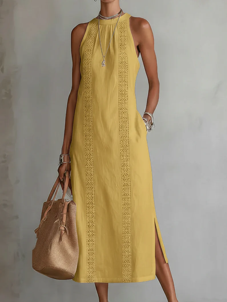 Rosa - Vestido midi de lino
