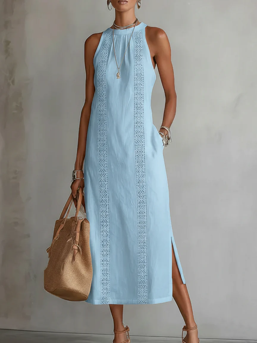Rosa - Vestido midi de lino