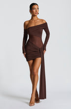 Vestido Mavra Mini - Plum Brown