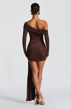 Vestido Mavra Mini - Plum Brown