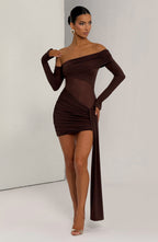 Vestido Mavra Mini - Plum Brown