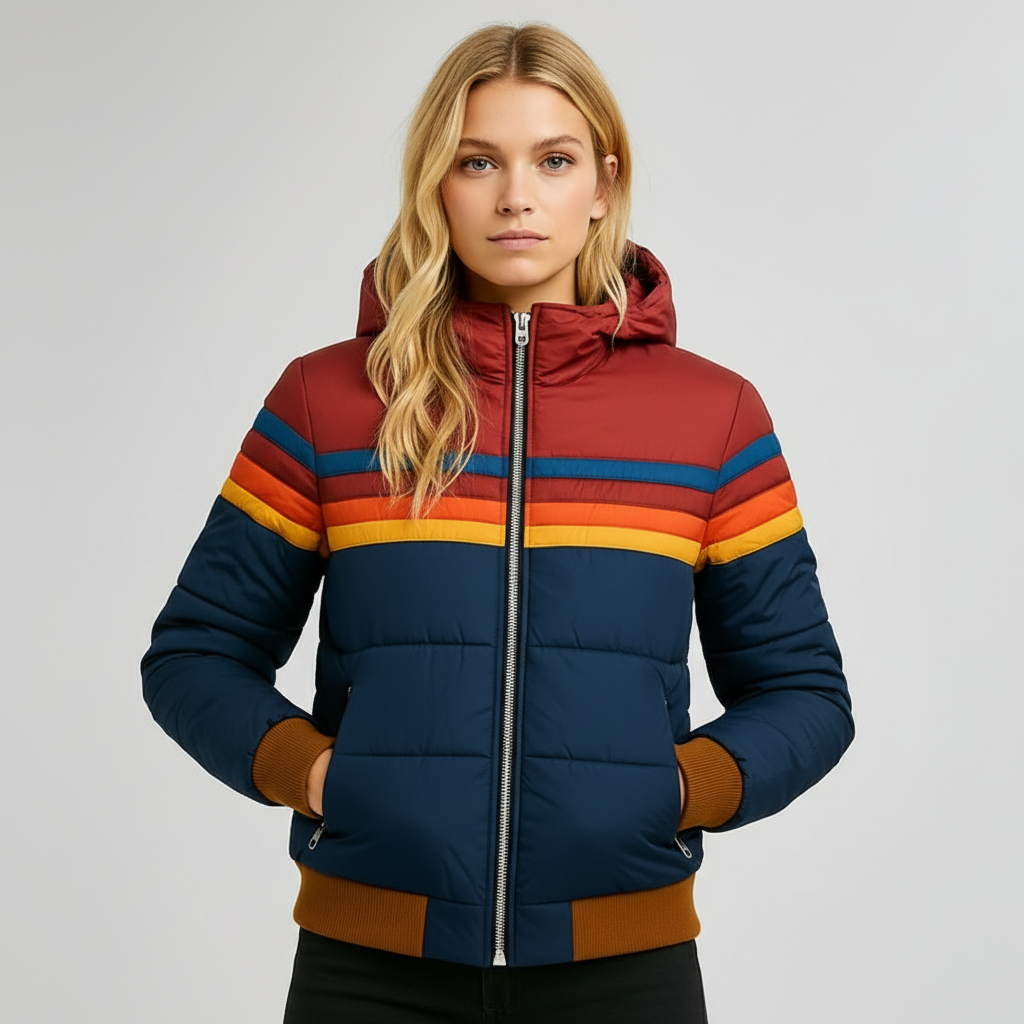 Angela | Chaqueta de invierno acolchada estilo retro con capucha